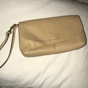Nude Coach clutch purse